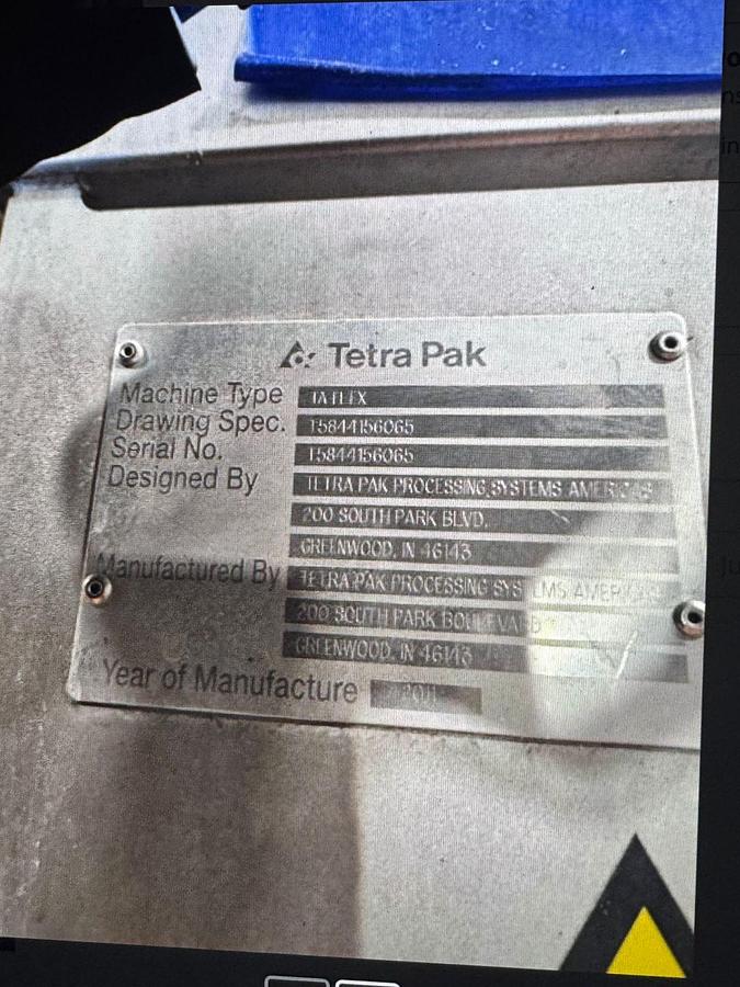 Used Used 2011 Tetra Pak TA Flex Aseptic Pasteurizer & Spiraflo Liquid Product Sanitizer – Approx. 18000 LPH