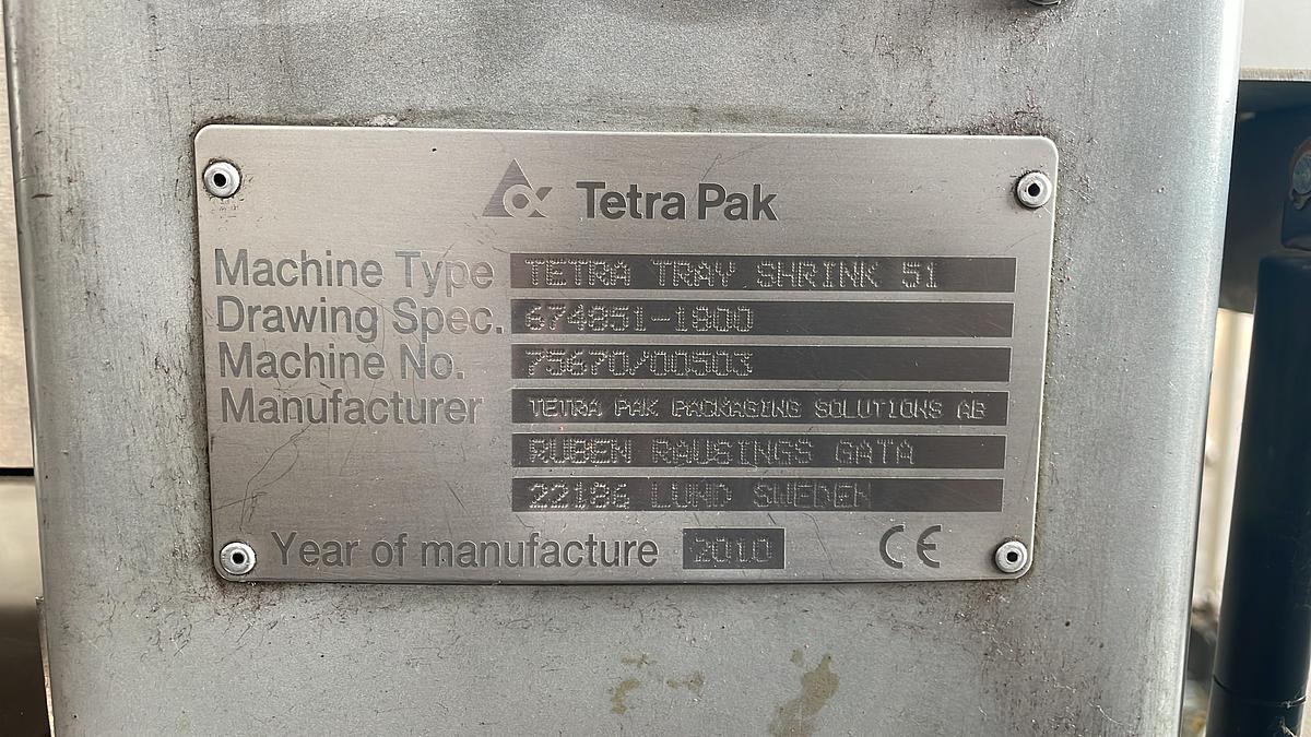 Used REFURBISHED TETRA PAK TRAY SHRINK TTS 51 FOR SALE YEAR 2010