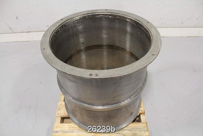 Used Black Clawson P24 Pressure Screen Basket, 0.078" Holes. #26239