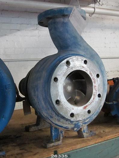 Used Goulds 3196 Pump, 3196, 4X6X10, 6 Vane Impeller, 9" Diameter Impeller, Cd4 Casing, Stainless Steel Impeller, Stainless Steel Stuffing Box, Packing With Mt Power End #26335