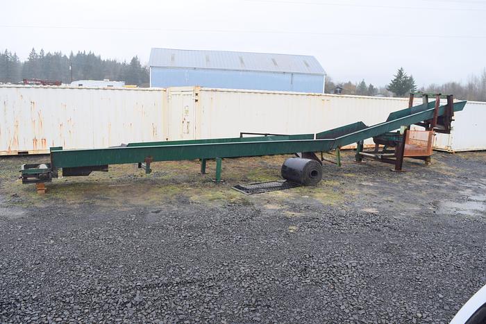 Used 48 ft. chevron belt conveyor, used wood waste belt conveyor, 30 inch chevron belt conveyor for sale