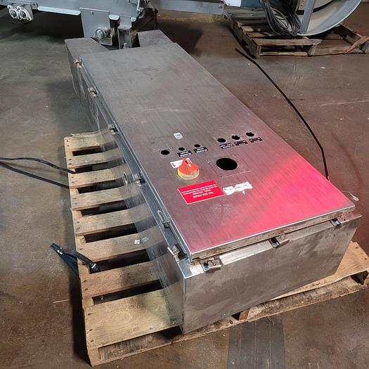 Used 24"x60"x12" Stainless electrical enclosure on legs 12"