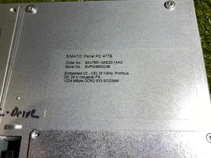 Used Siemens 6AV7851-0AE20-1AA0 Simatic Panel, PC 477B