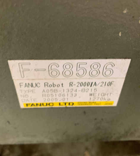 Used FANUC R2000iA/210F 6 AXIS ROBOTIC ARM ONLY