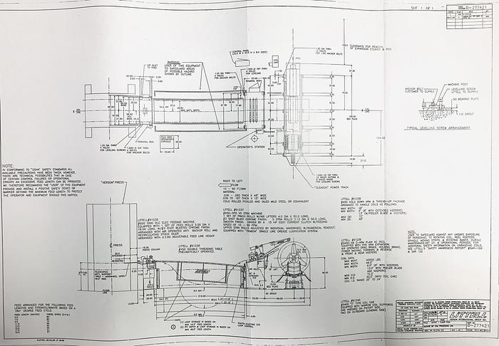Used 48" Littell Servo Coil Feedline