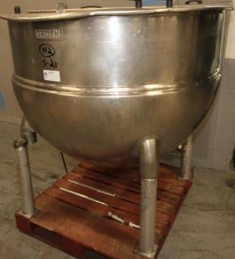 Refurbished 250 GALLON GROEN KETTLE - S/S - 125 PSI JACKET - WITH AGITATION OPTIONS