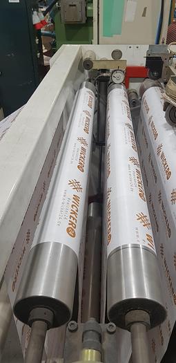 Used 1998 MONDON Automatic slitter rewinder with 2 col. flexo (for paper reels)