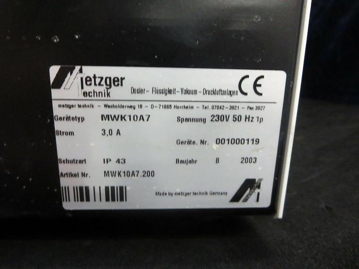 Used Metzger Technik MWK10A7, 230V 50Hz, 1Ph Vacuum Pump