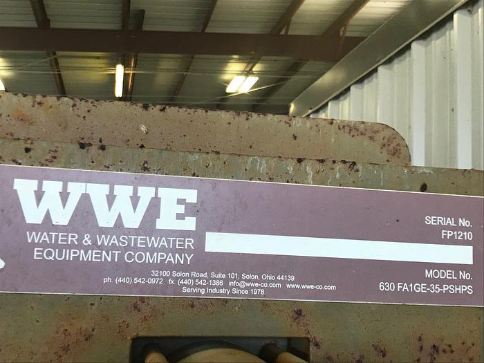 Used 10 CU. FT. WWE FILTER PRESS – 630 MM – C.G.R. – PLATE SHIFTER (#9172)