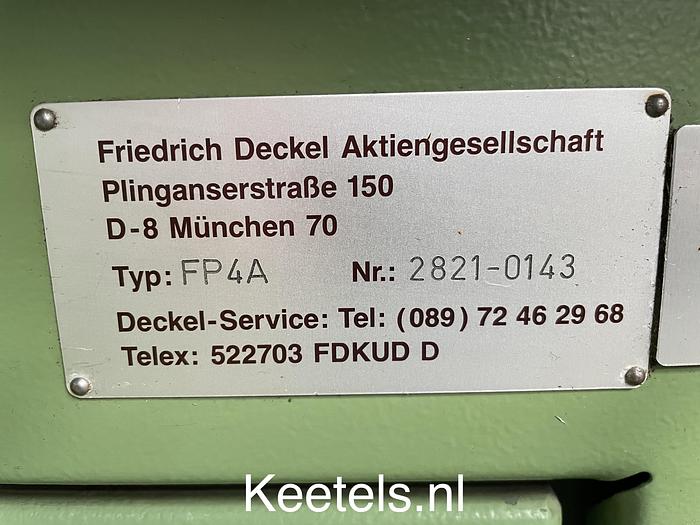 Used Deckel FP-4A CNC freesmachine