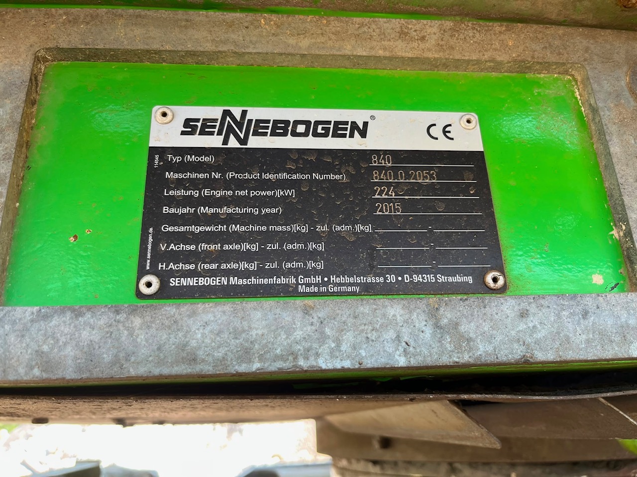 Used 2015 Sennebogen 840E