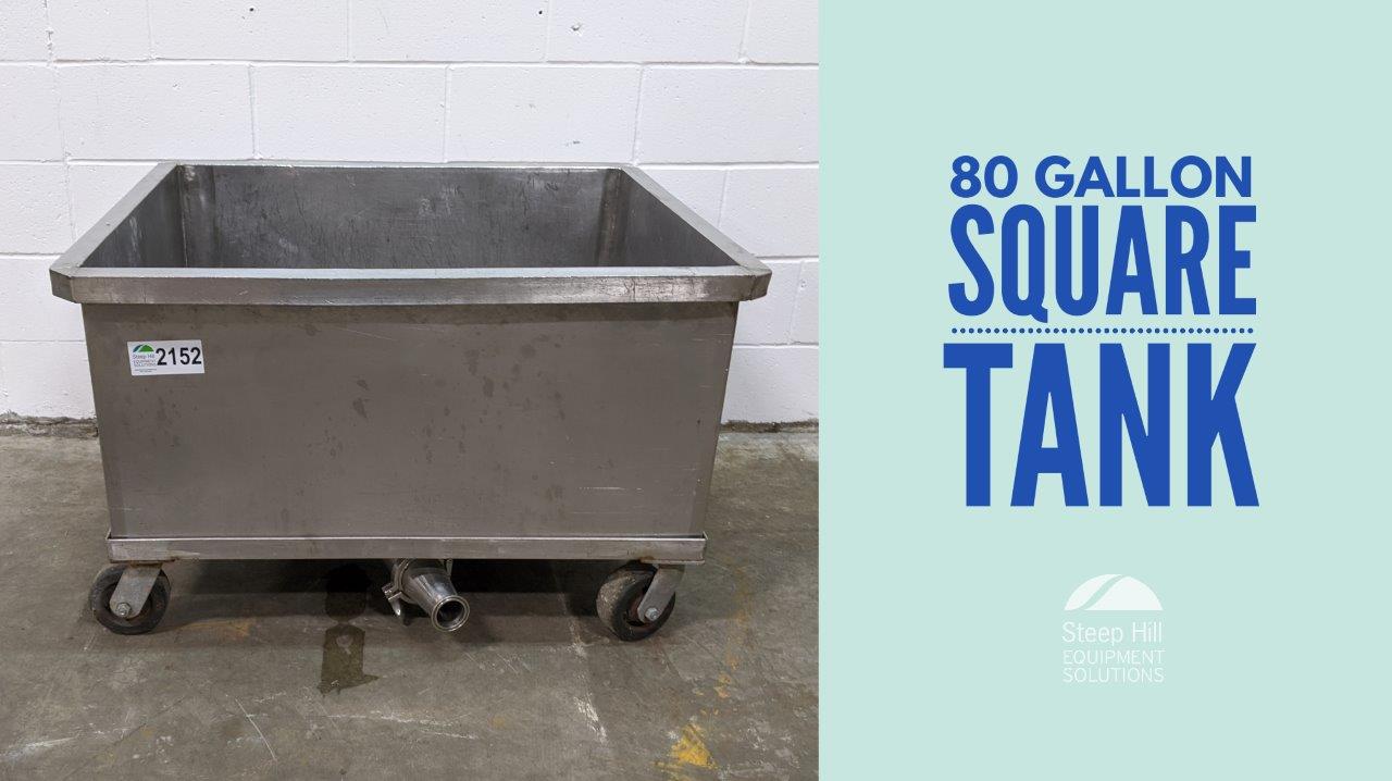 Used 80 Gallon Rolling Square Tank