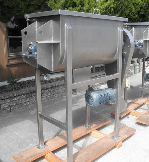 Used Mixer, Ribbon, 10 CF, 304 S/st, 5 HP, New, Std, #S741658