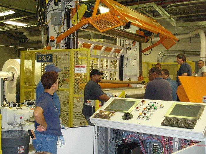 Used 122" Cameron 458 HD Two Drum Tissue Rewinder