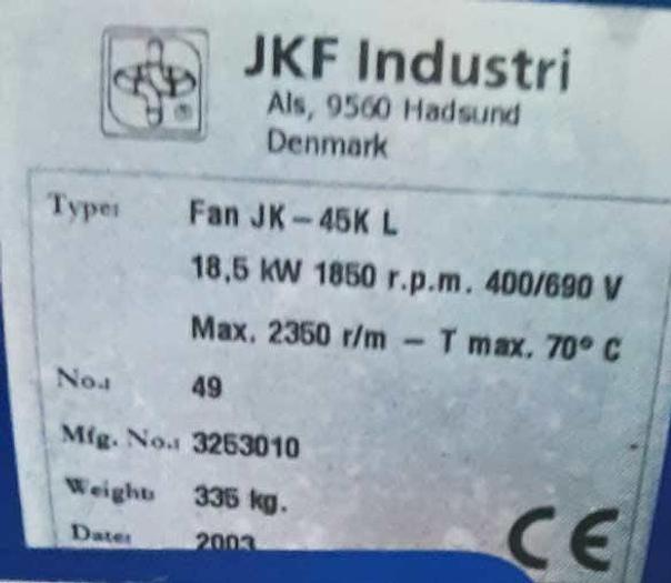 Used JKF Blower Filter BF 36- 3.5, year 2003
