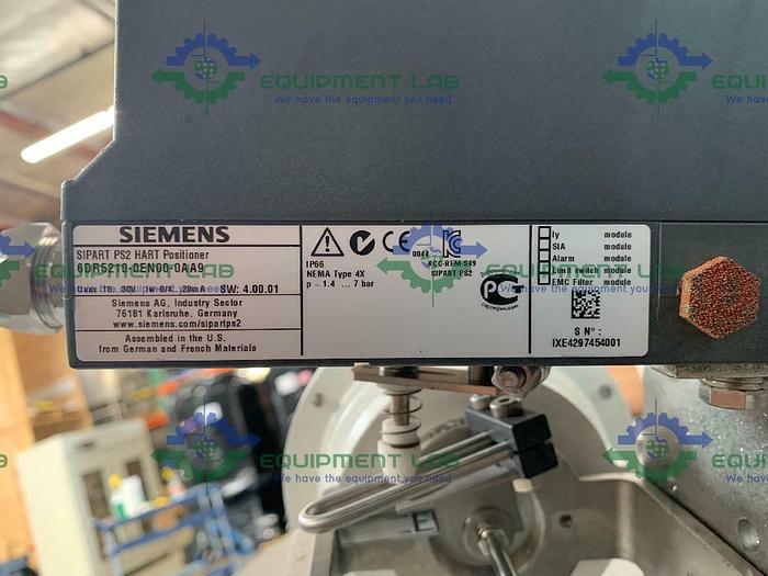 Used Steriflow 978SP Sanitary Control Valve w/ Siemens PS2 HART Valve Positioner