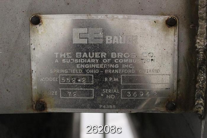 Used Bauer 552-2 Hydrasieve, 72", With 0.010" Plate #26208