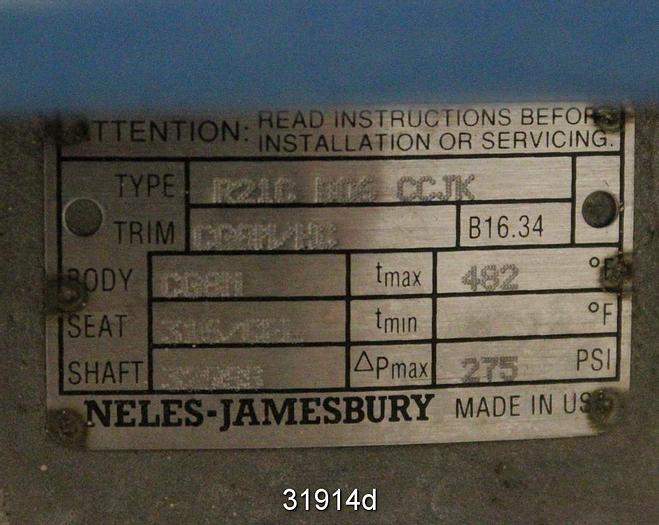 Used Neles Jamesbury R21C B06 CCJK 6" V-Ball Control Valve #31914