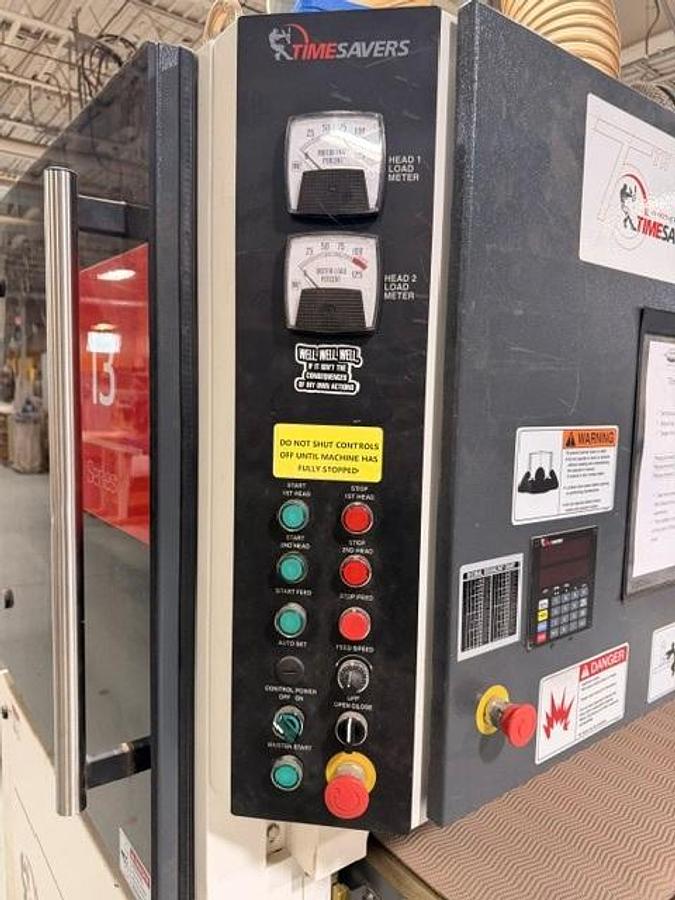 Used Timesaver 43" 2 head wide belt sander
