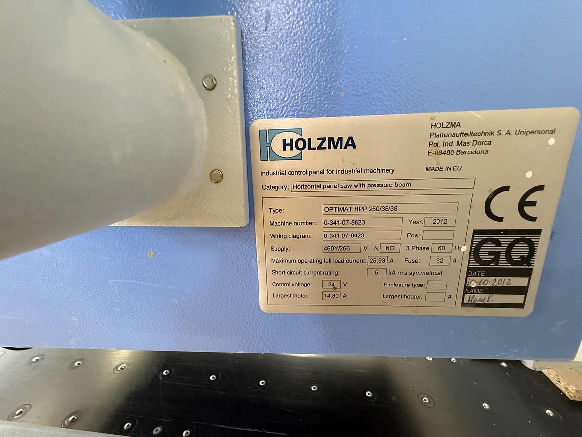 Used Holzma HPP250 US Edition 12' CNC panel saw