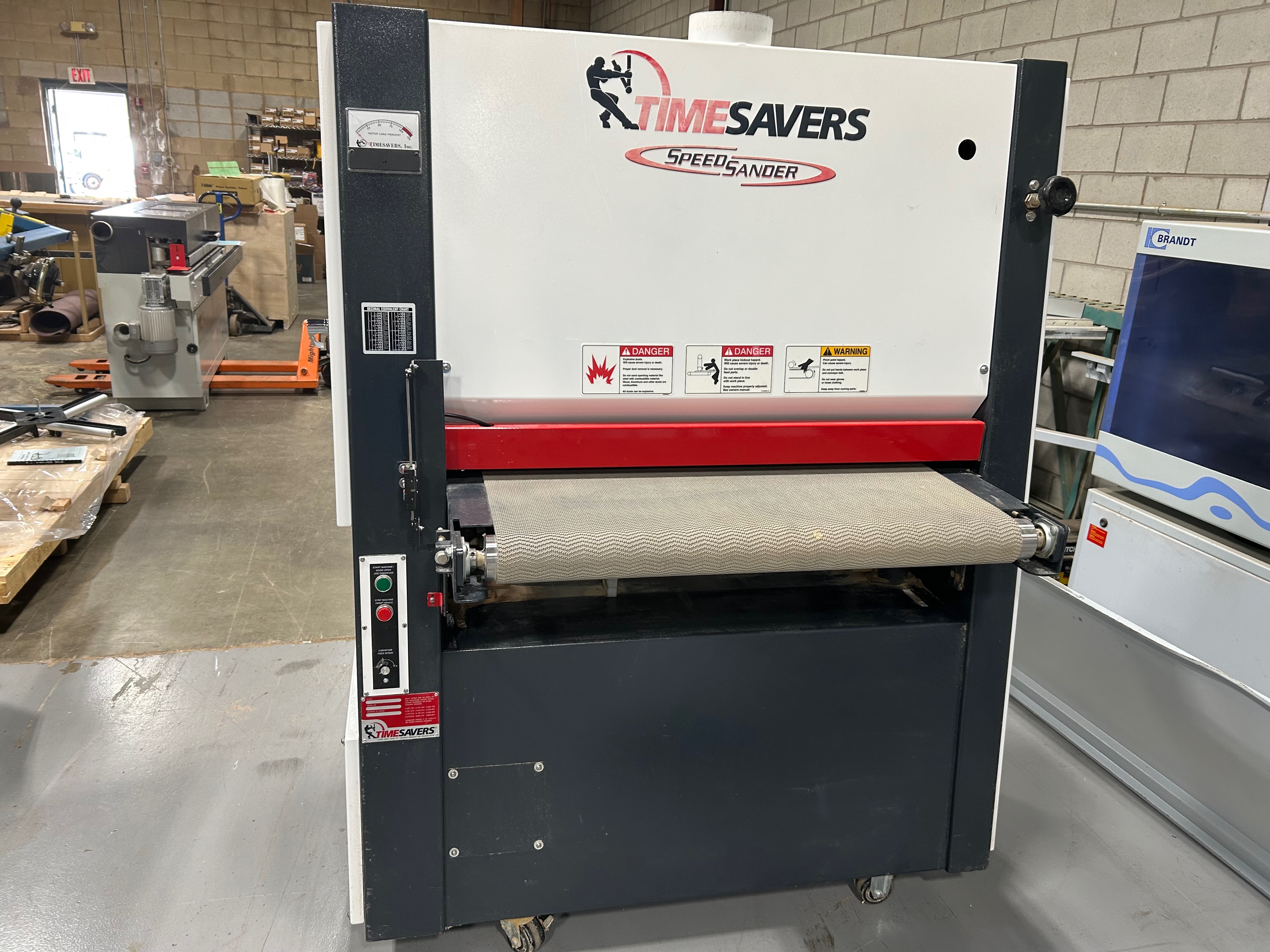 Used Timesaver 37" wide belt sander