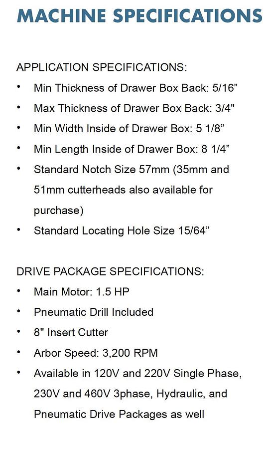 Circle T M357 Drawer Notcher