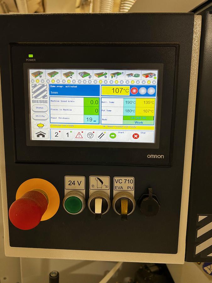 Used 2022 Biesse Jade 240 edgebander with Pre-mill and 2 motor corner rounding