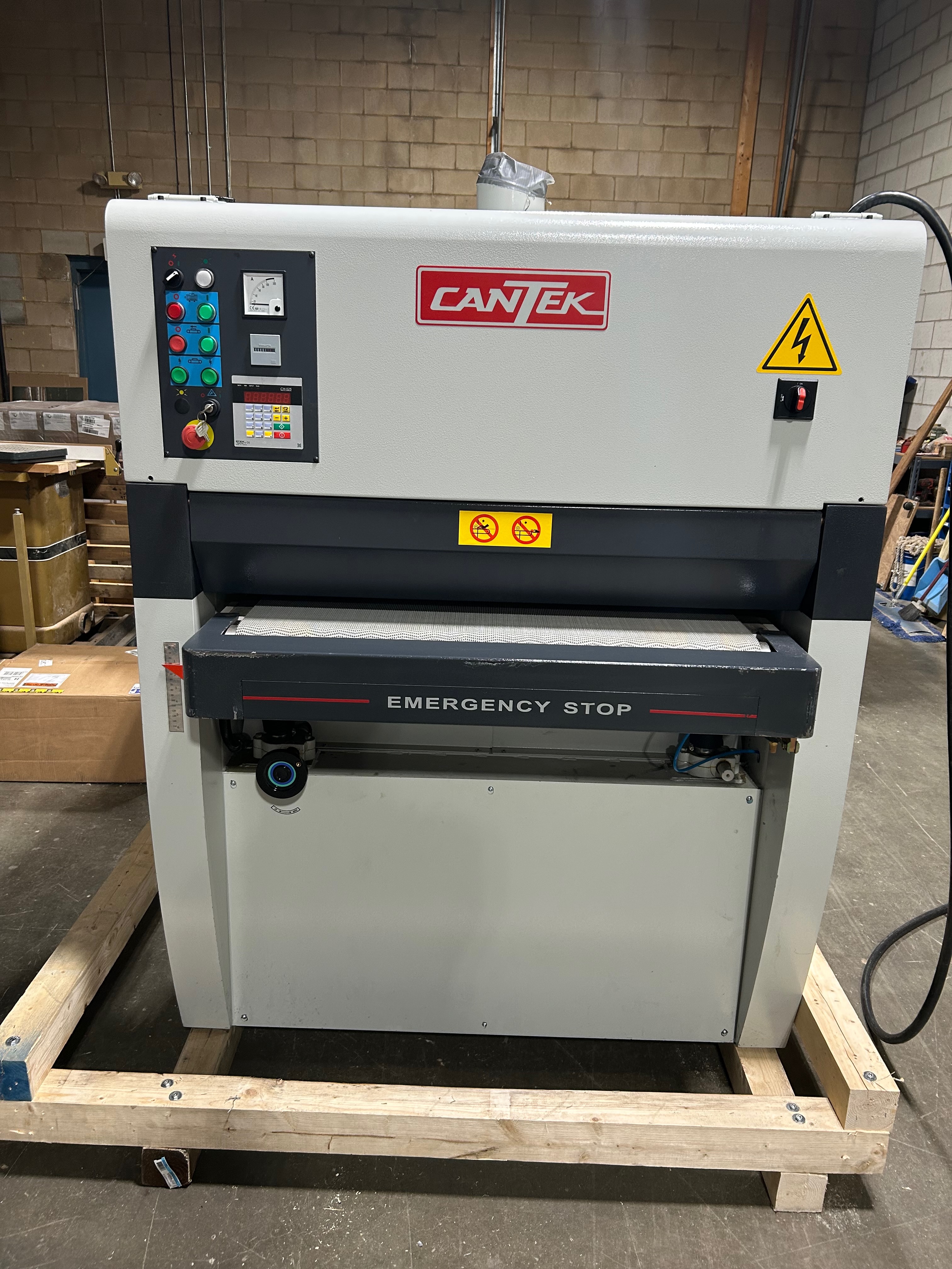 Used Cantek 37" wide belt sander