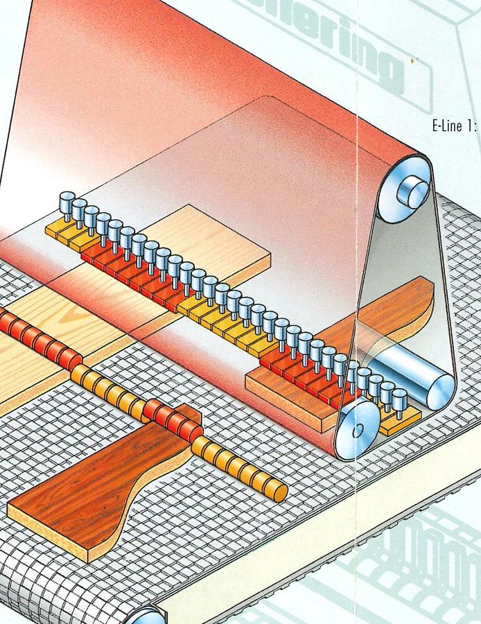 Used 2001 Butfering E-LINE 313 RRE 53" 3 head wide belt sander E-LINE 313RRE