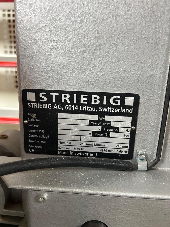 Used Striebig Compact Plus TRK Vertical panel saw