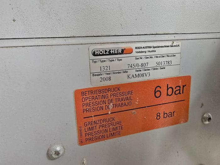 Used 2008 Holzher Sprint 1321 edgebander with servo trim adjustments