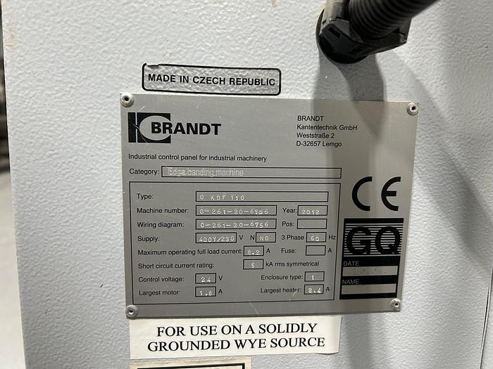 Used 2012 Brandt Optimat KDF 110