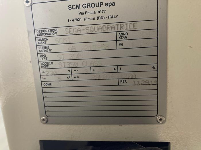 Used SCMI Si350 Class 10' sliding panel saw