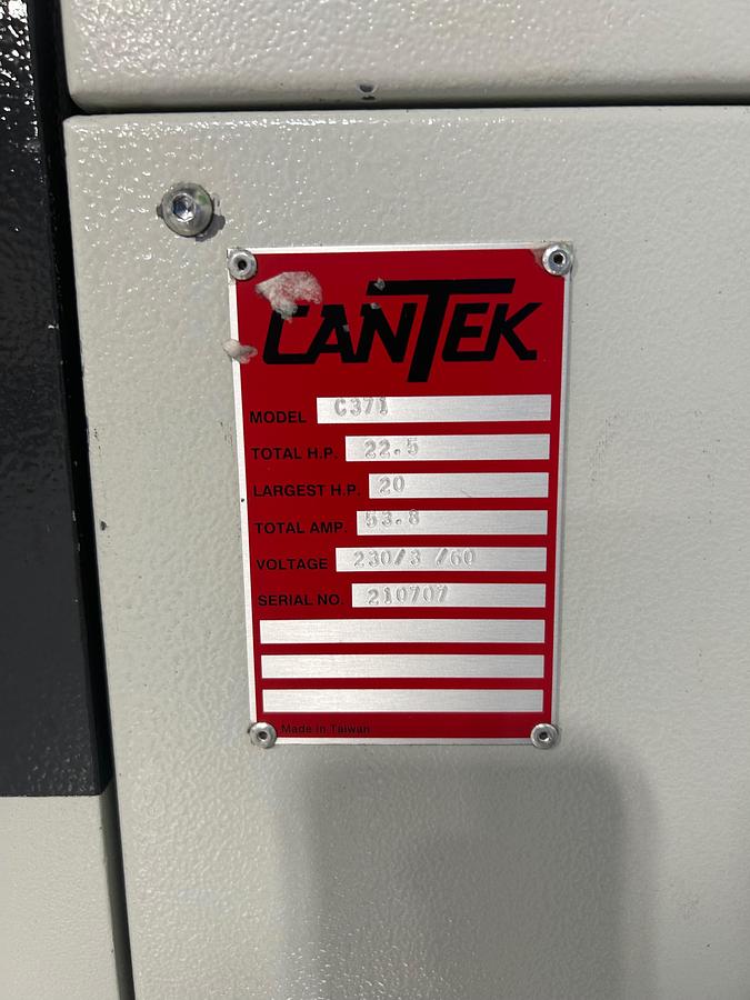 Used Cantek 37" wide belt sander