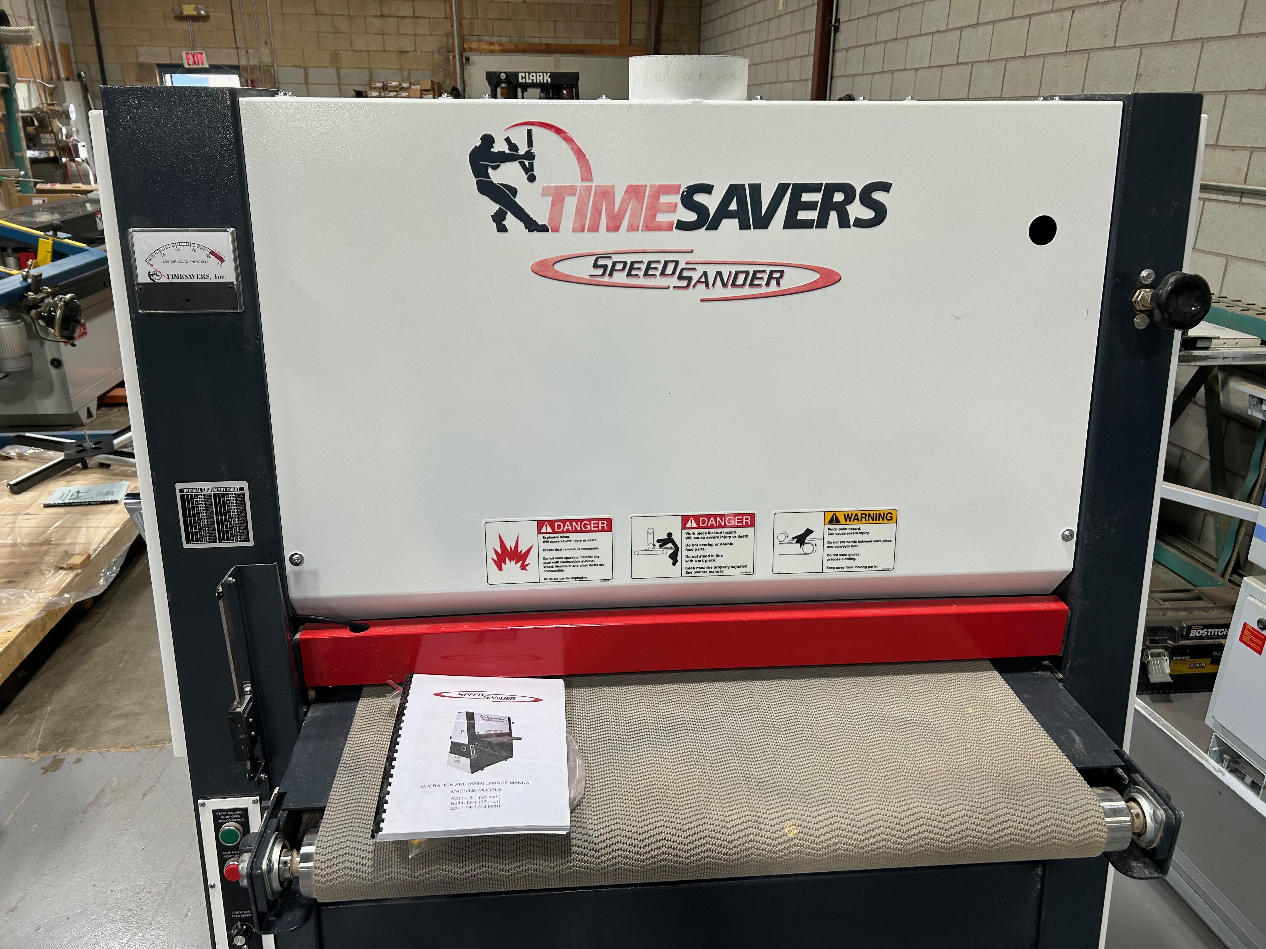 Used Timesaver 37" wide belt sander