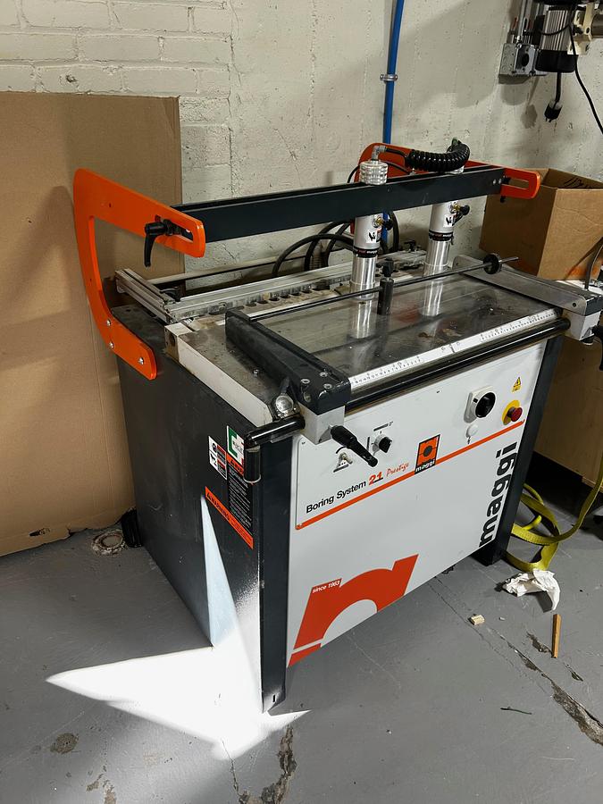 Used Maggi 21 Spindle dowel boring machine