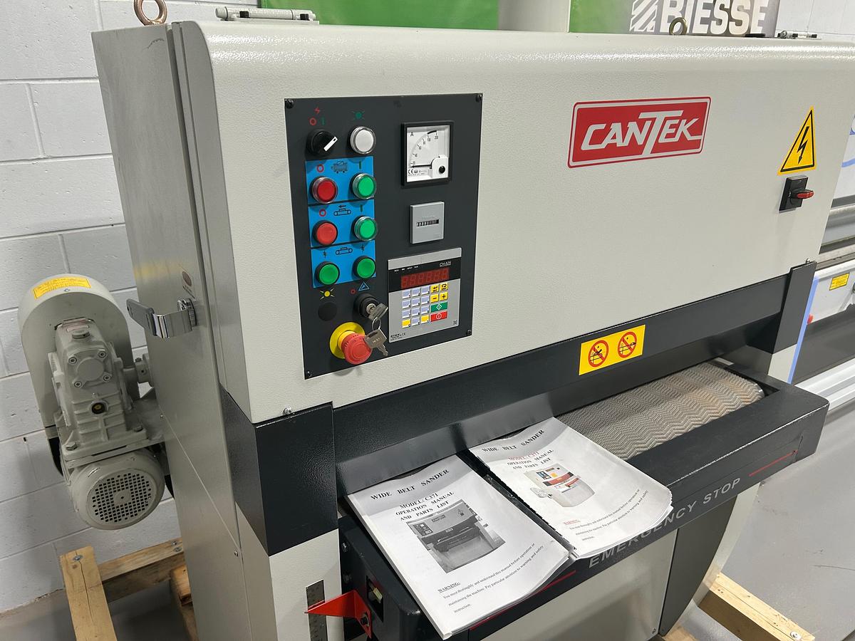 Used Cantek 37" wide belt sander