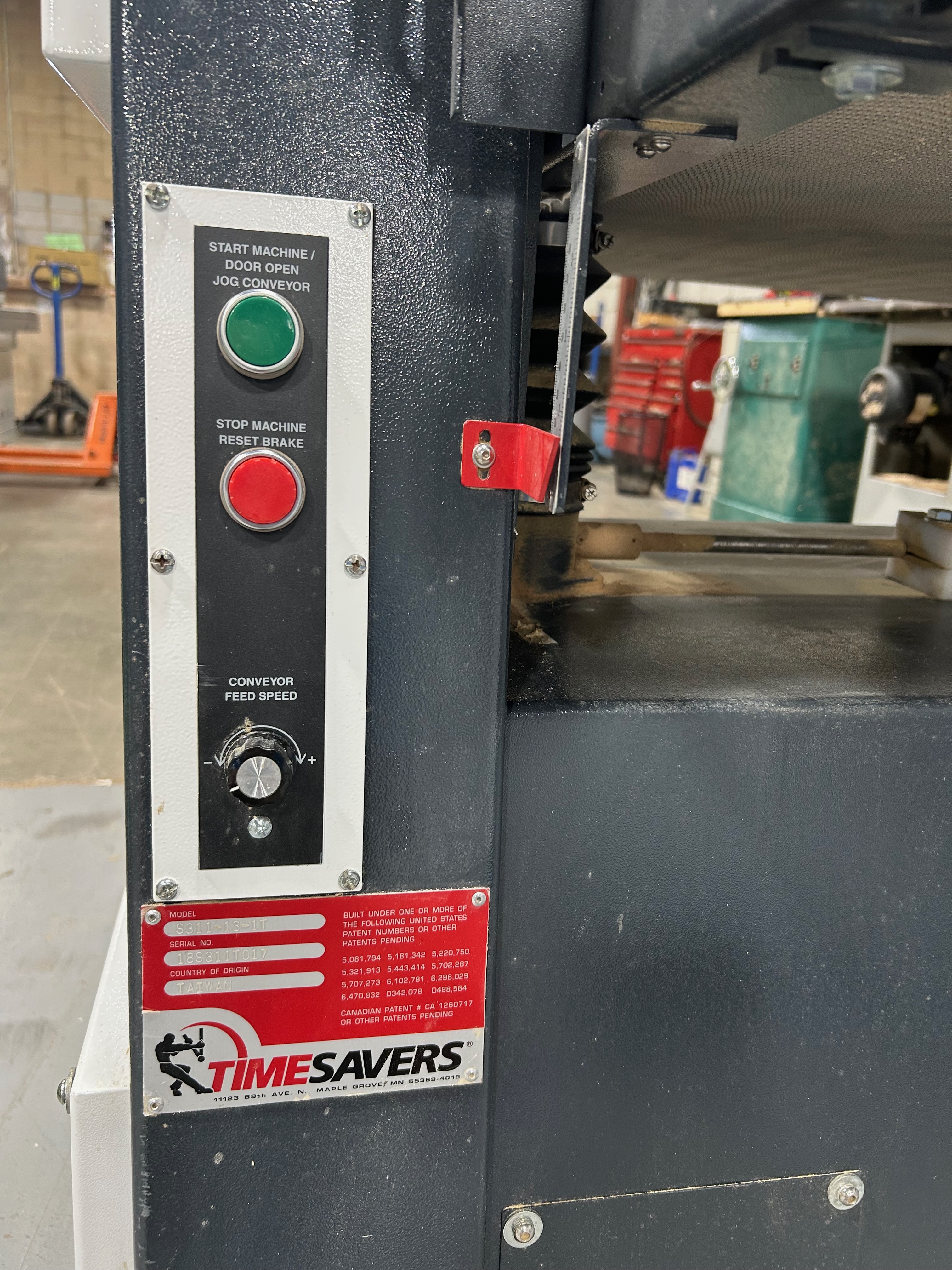 Used Timesaver 37" wide belt sander