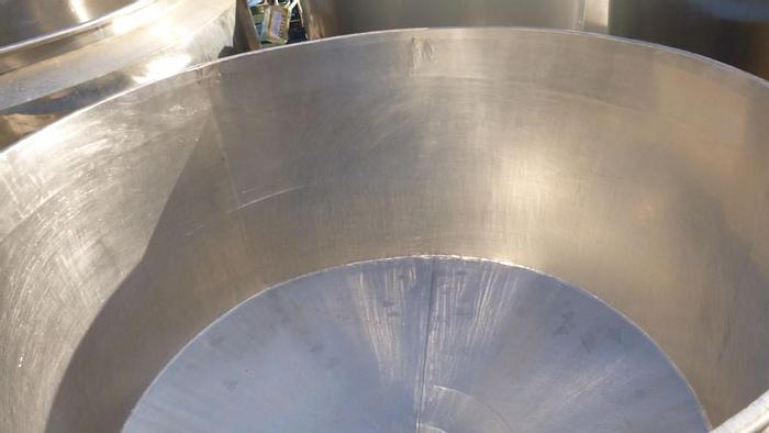 Used Tank, 325 Gallon, 316 Stainless Steel, 54" X 30", Jacketed, OT/CB #S743528