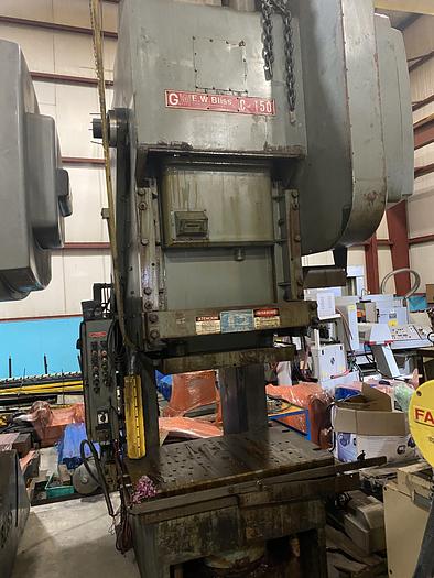 Used BLISS C-150 GEARED GAP FRAME PRESS