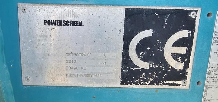 Used 2013 Powerscreen Metrotrak 900 x 600