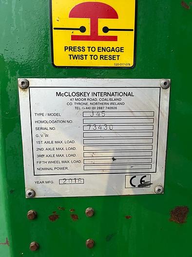 Used McCloskey  J45