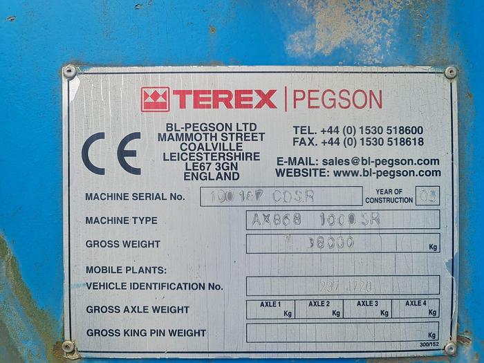 Used Terex Pegson 1000 SR Maxtrack SR