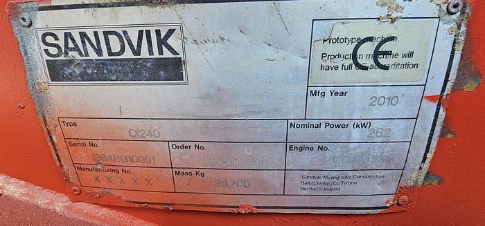 Used Sandvik QI 240