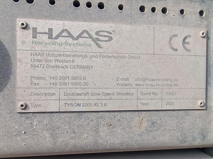 Used 2021 Tyron 2000XL Shredder 