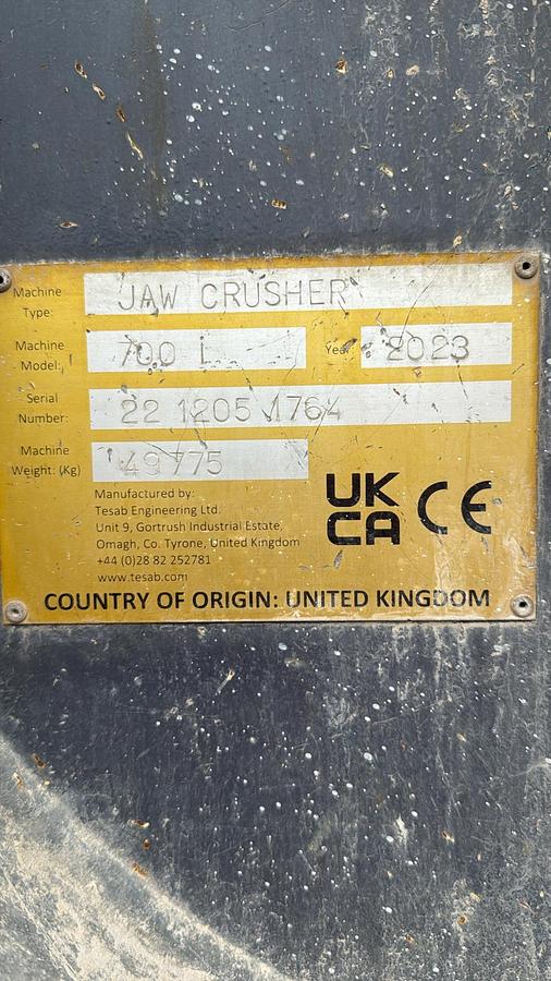 Used Tesab 700i Jaw Crusher 