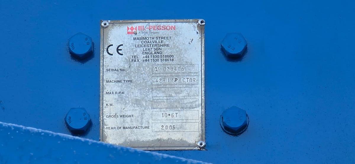 Used 2005 Pegson 428 Impact crusher