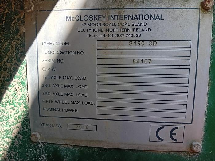 Used McCloskey S190