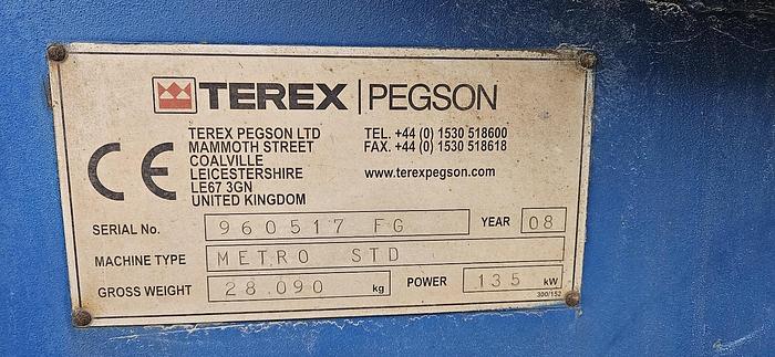 Used 2008 Terex Pegson Metrotrak 900 x 600