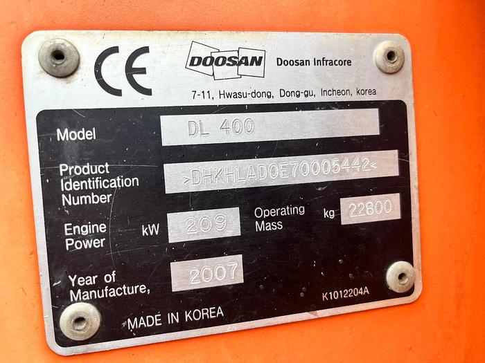Used 2007 Doosan DL 400